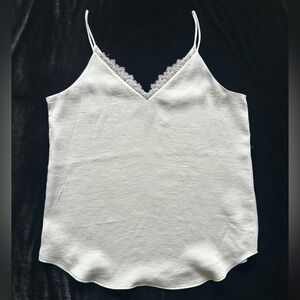 Express Ivory Lace-Accent Camisole
